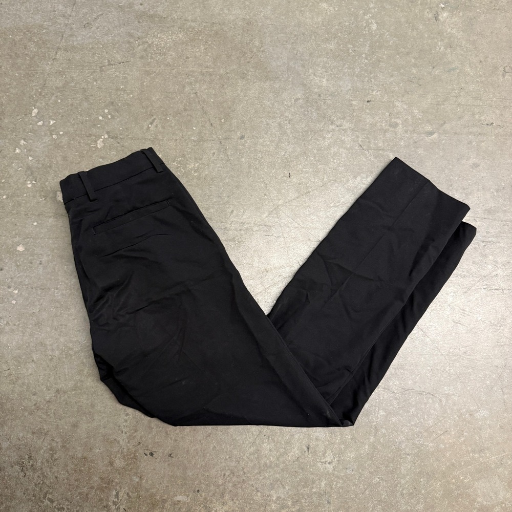 Black Stretch Dress Pants Flat Front Trousers Size 29 Mens Professional